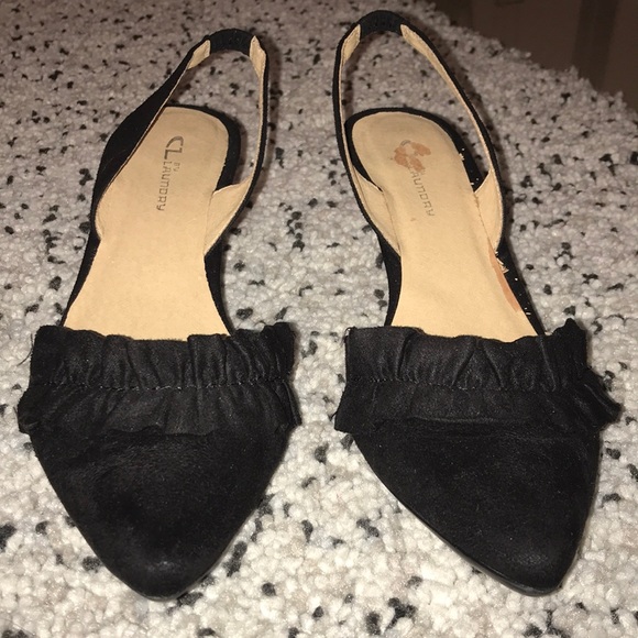 SOLD 🆕 Chinese Laundry Black suede slingbacks - Picture 9 of 9